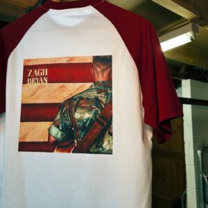 Somewhere Between the Flag and Strings Raglan Tee